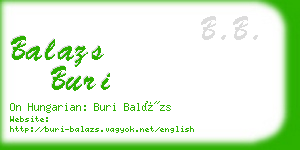 balazs buri business card